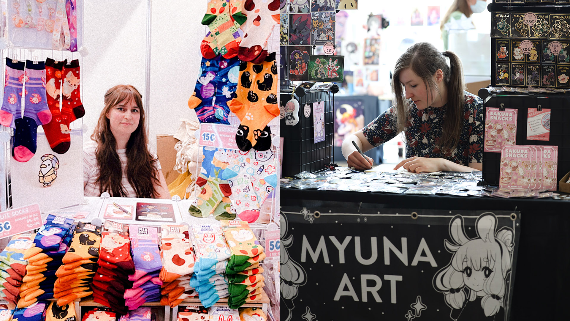 Die Künstlerinnen Miamouz und Myuna